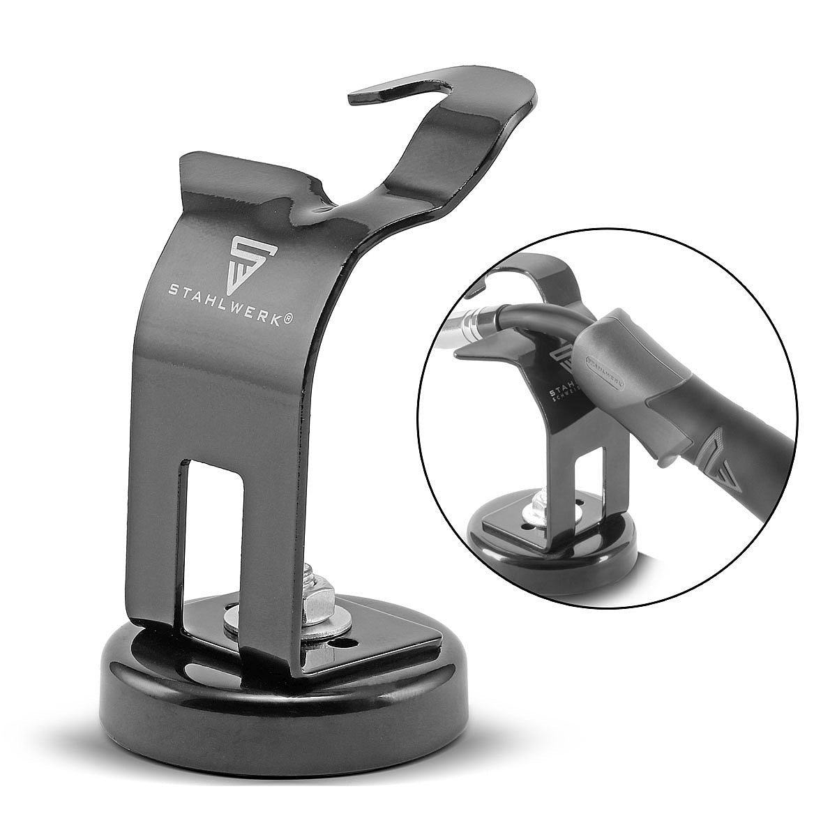 STAHLWERK MIG MAG Brennerhalter schwarz mit Magnetfuß