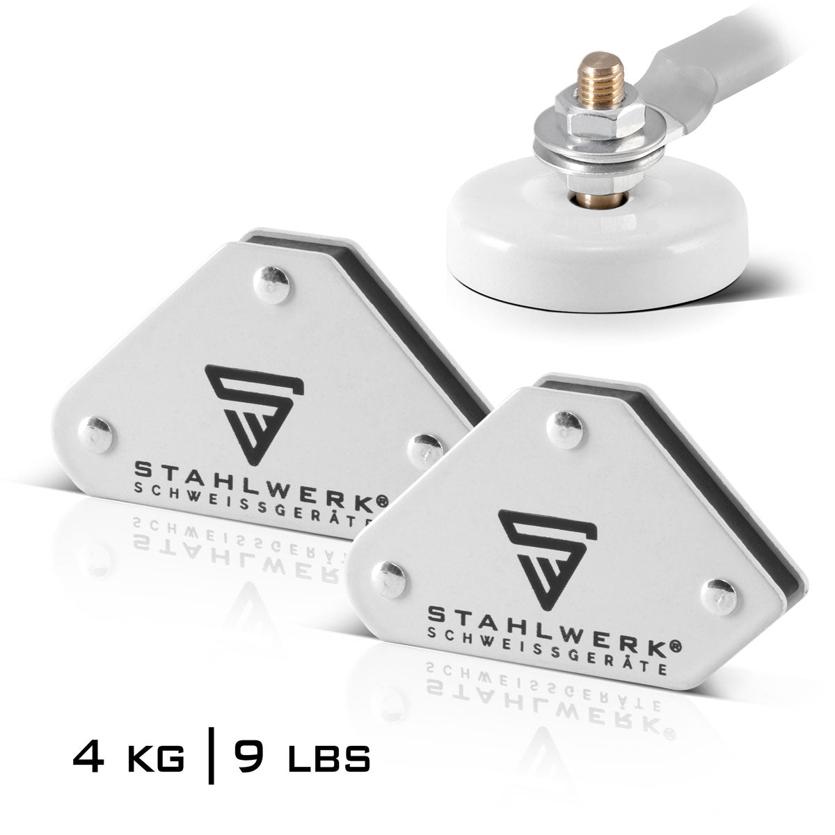 Set di strumenti magnetici in acciaio set 2 × angolo di saldatura angolare magnetico 4 kg / 9 libbre + marmellata di massa