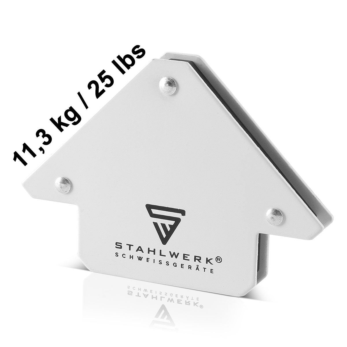 STAHLWERK 3 × Magnetwinkel Schweißwinkel 11,3 + 22,6 + 34 kg / 25 + 50 + 75 lbs