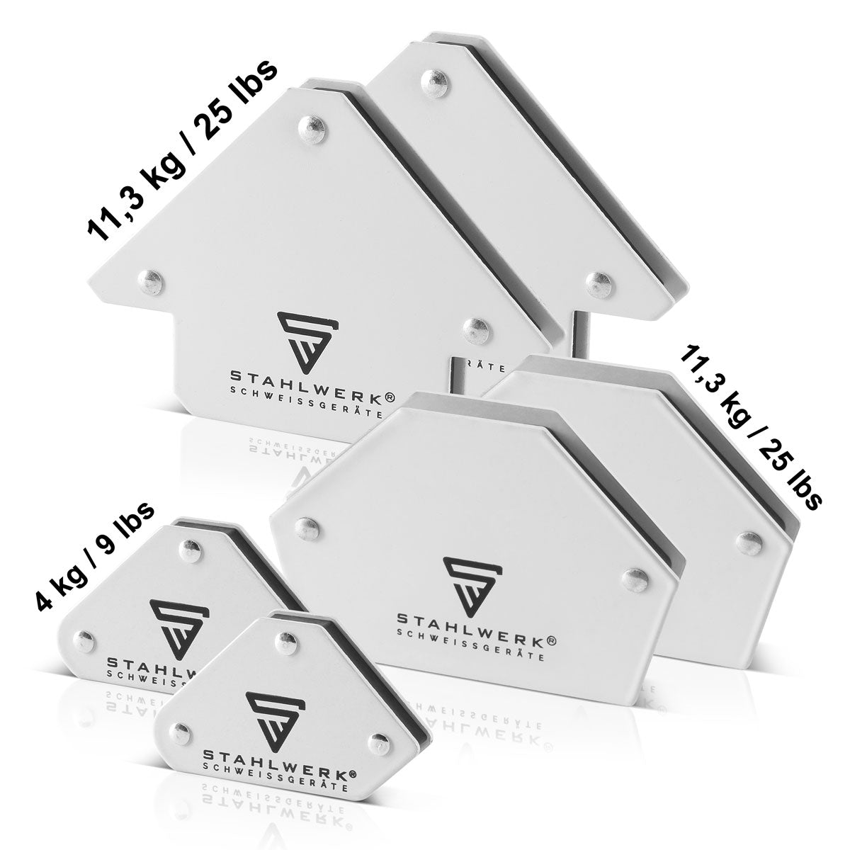 STAHLWERK Magnetwinkel Schweißwinkel 6er Set