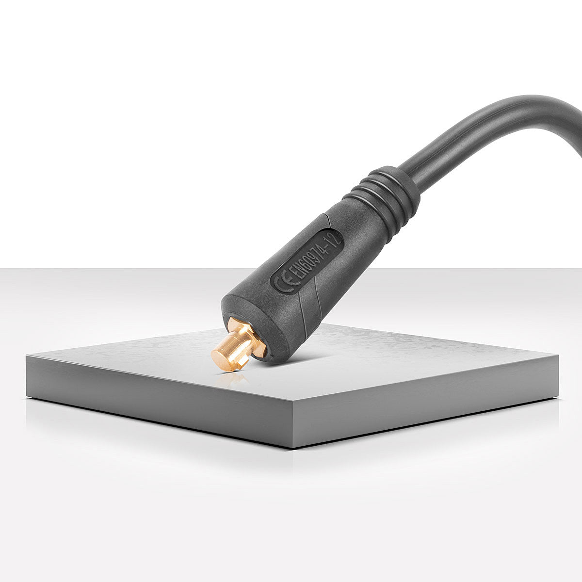 STAHLWERK Massezange bis 300 A Masseklemme | Erdungsklemme inklusive 5 m Schweißkabel | Massekabel aus reinem Kupfer mit 25 mm² und 9 mm Stecker