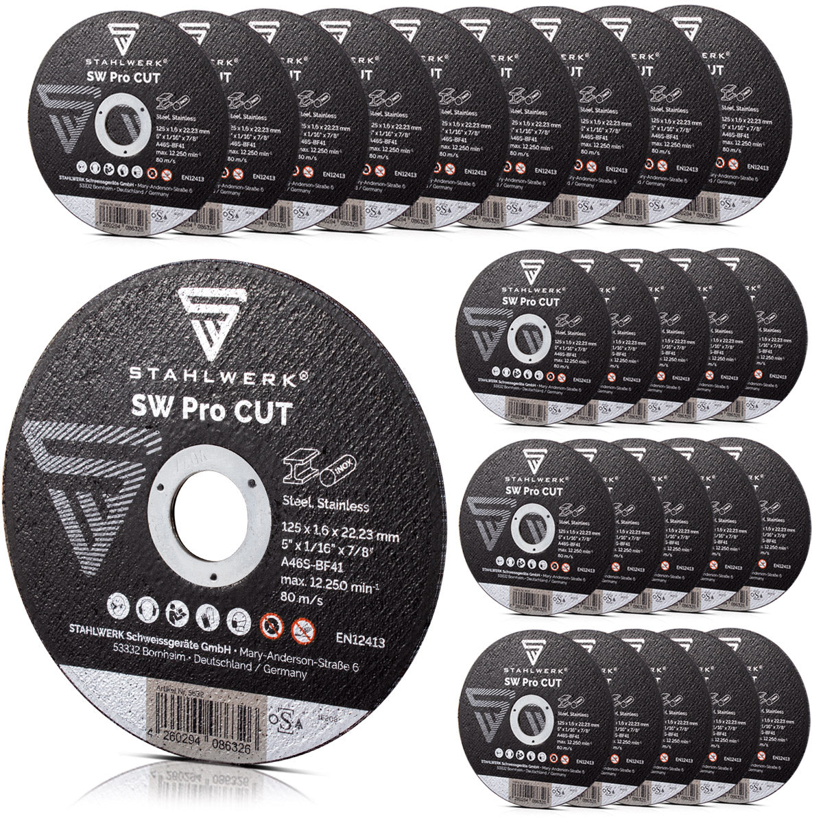 Steelworks separating disc SW Pro cut Ø 125, 25 set