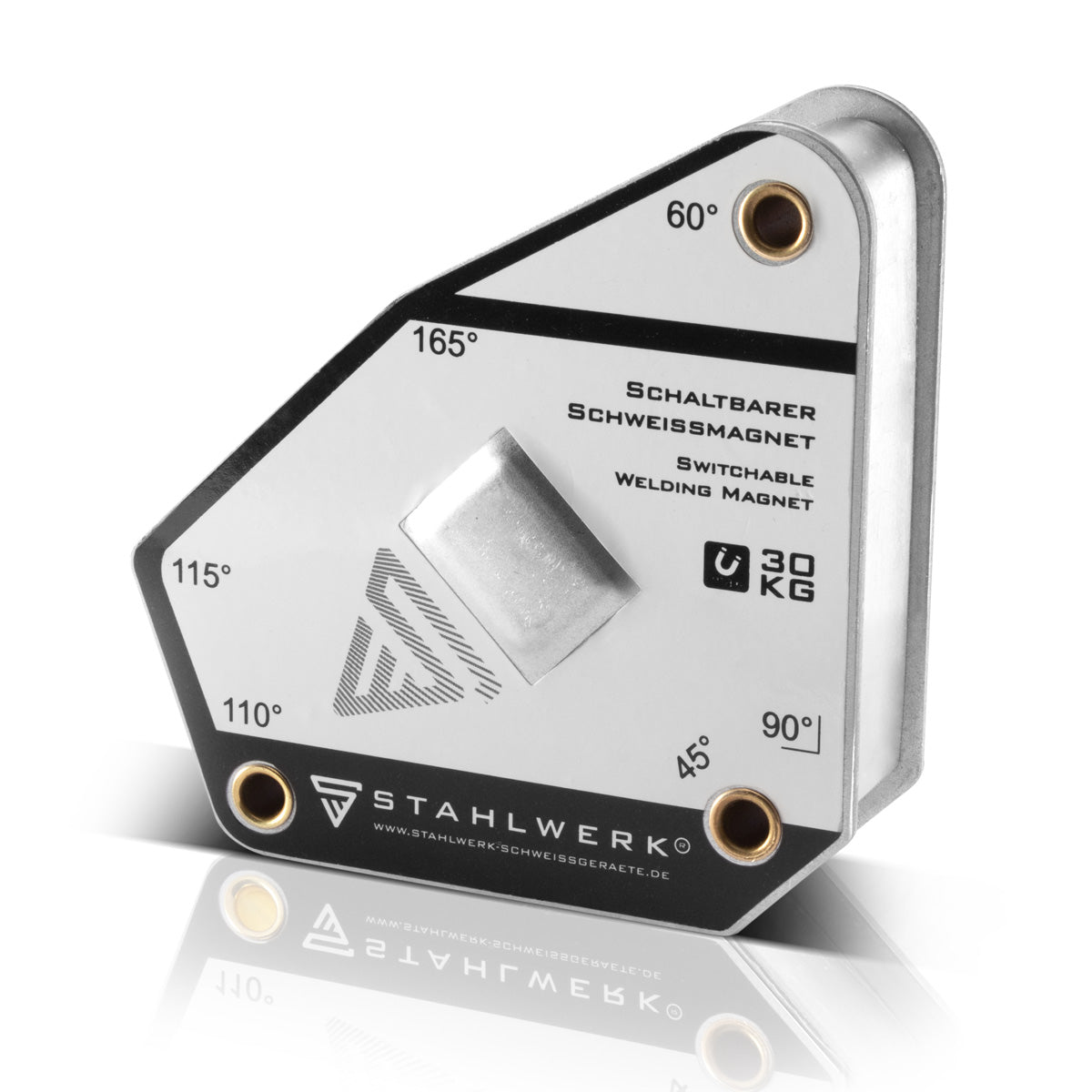 Magnete di saldatura magnetica magnetico in acciaio L'angolo magnetico magnete sudore può essere commutato da 45 ° a 165 ° 30 kg / 66 libbre