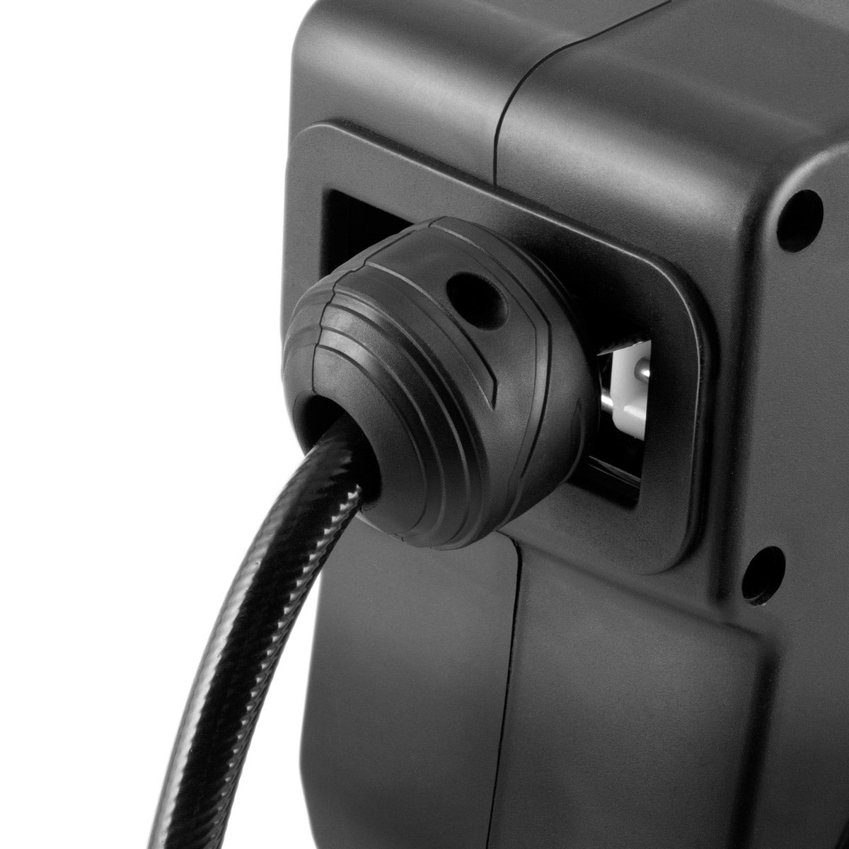 Mécanisme d'acier tambour de tuyau d'air comprimé 10 + 1 m avec enroulement automatique, jusqu'à 8 bar standard couplage rapide Taille nominale de 7,2 mm, boîtier en plastique robuste comprenant un ensemble de montage mural