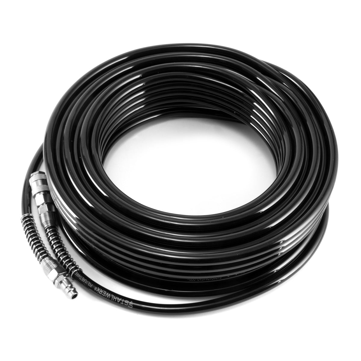 STAHLWERK DS 30 ST Professioneller PU Druckluftschlauch 30 Meter mit Schnellkupplung und Stecknippel