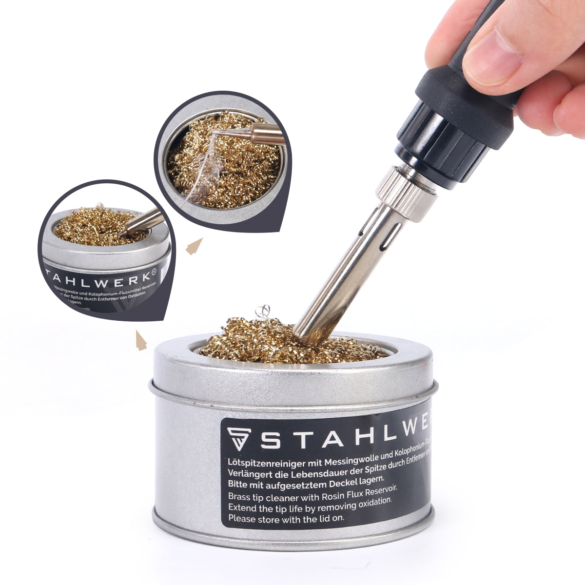 Steelworks soldering piston cleaner 20 g for effective cleaning of the soldering iron