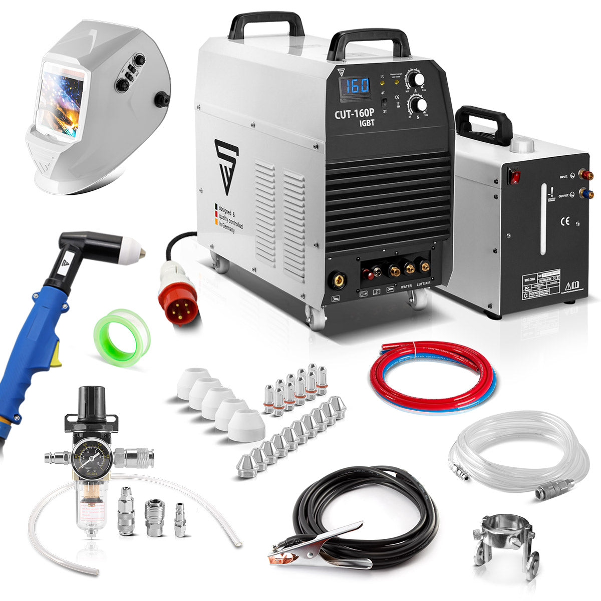 Coupe du plasma en acier Cut 160 P IGBT Full Equipment avec 160 Ampère Pilot Autrition jusqu'à 52 mm Sortie de coupe / Pour les feuilles peintes et le vol Grost approprié