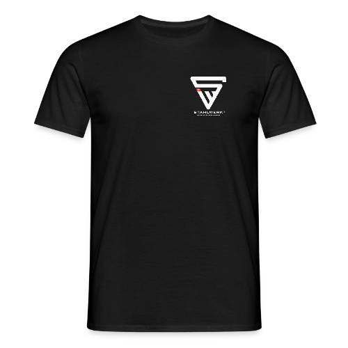 STAHLWERK-SCHWEIZ T-Shirt Kurzarm-Hemd mit Logo-Print - 100% Baumwolle, schwarz, diverse Grössen