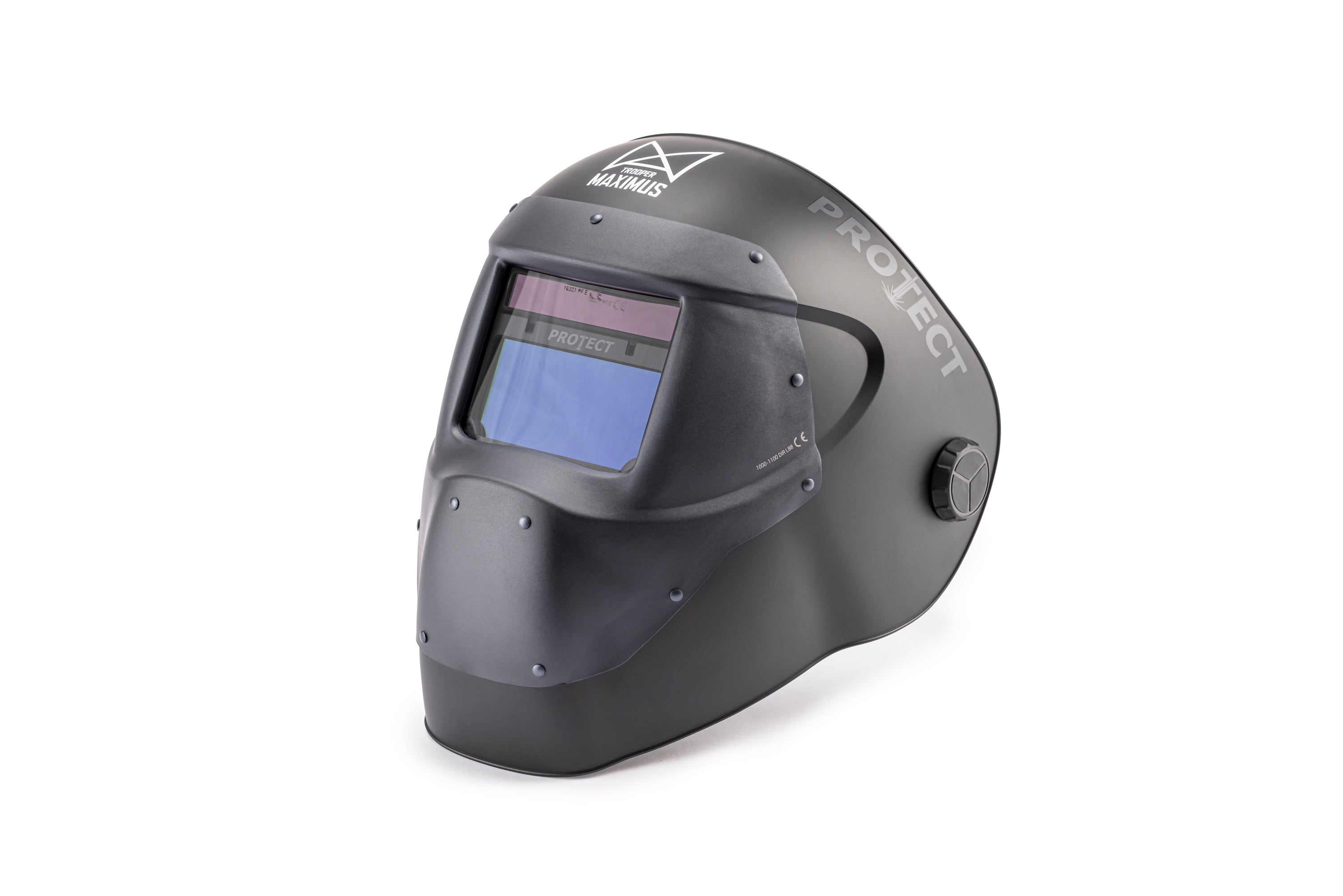 Laser-Schweisshelm MAXIMUS TROOPER, mit permanentem Laserschutz & ADF, ultraleicht, Hochtemperaturbeständige Aluschale bis 600°C