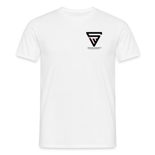 STAHLWERK-SCHWEIZ T-Shirt Kurzarm-Hemd mit Logo-Print - 100% Baumwolle, weiss, diverse Grössen