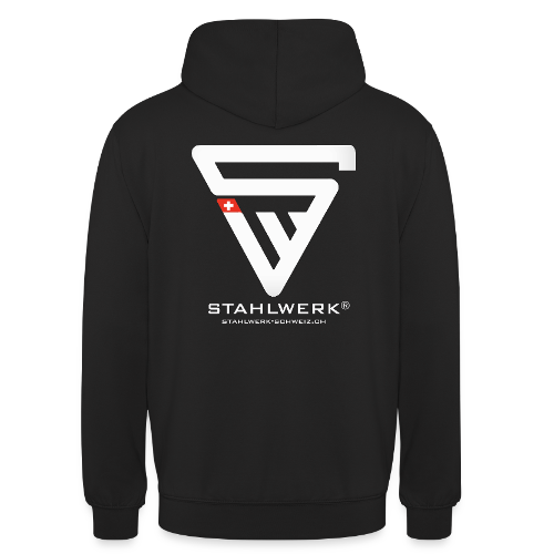 STAHLWERK-SCHWEIZ Hoodie Kapuzenpullover Kapuzenpulli / Sweatjacke in Schwarz mit Logoprint - diverse Grössen