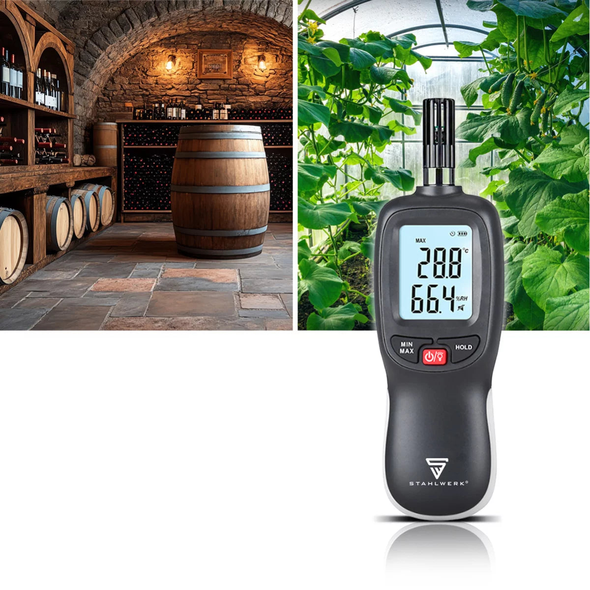 STAHLWERK 3-teiliges Messgeräte-Set mit Anemometer, Thermo-Hygrometer und Luxmeter | Perfekte Messung von Luftgeschwindigkeit, Temperatur, Luftfeuchtigkeit und Beleuchtungsstärke