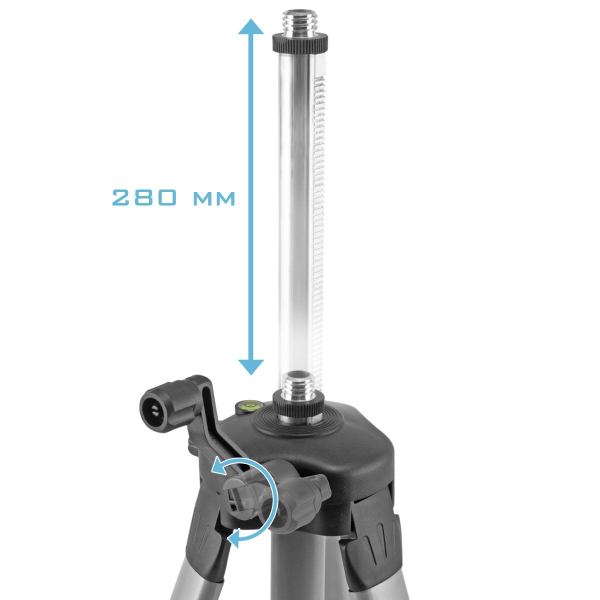 Steelworks Laser a croce 3D KL-5 ST con livello di laser a 360 ° a 360 ° in treppiede | Line Laser | Costruire laser con 5 linee, 30 m di batteria agli ioni di litio compresa la borsa da trasporto