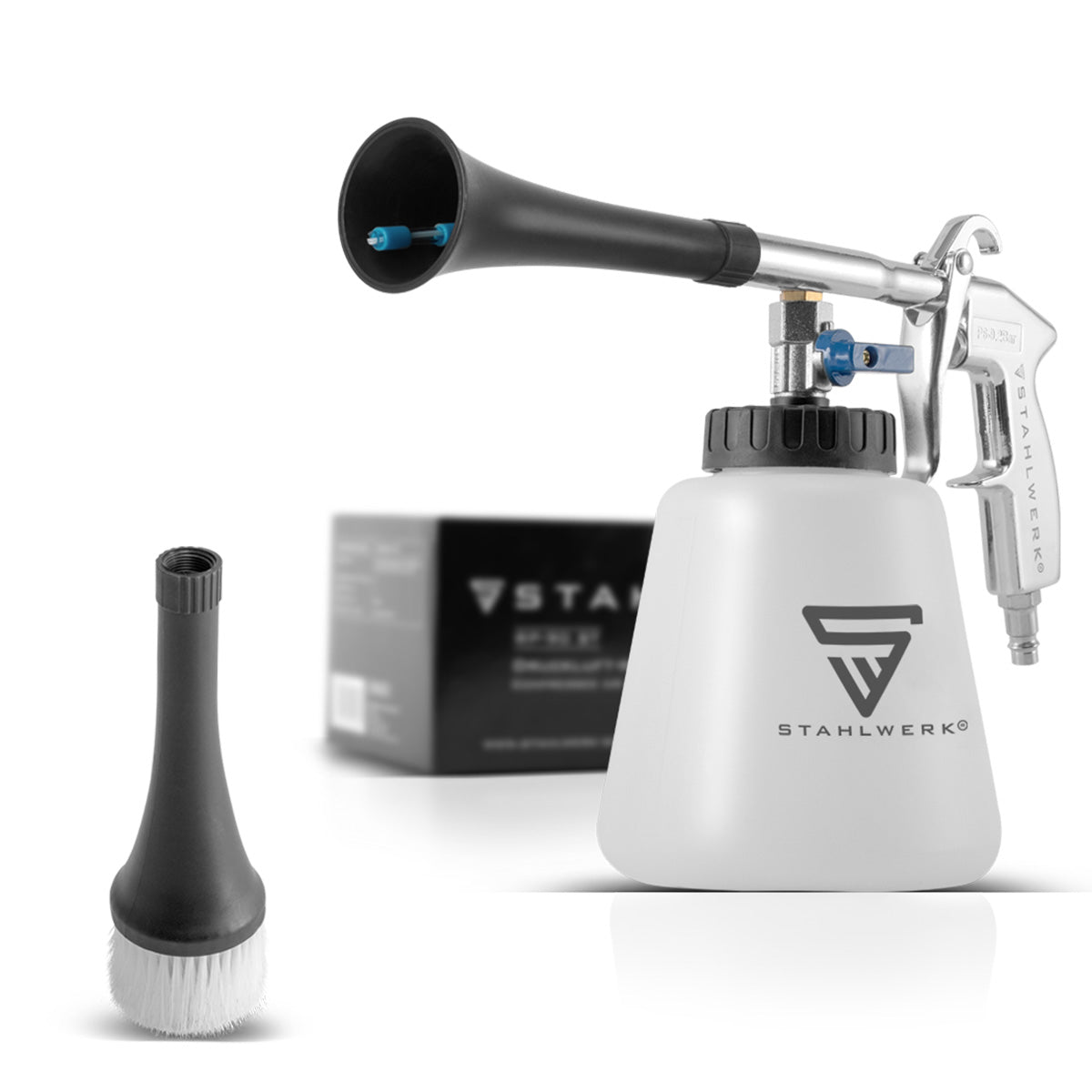 Steelworks Profi Sıkıştırılmış Hava Temizleme Tabanca RP-90 ST, Kirlilik Yüzeylerinin Etkili Temizlenmesi için Kasırga Etkisi ile Yüksek Kaliteli Sıkıştırılmış Hava Temizleyici / İç Temizleyici / Flap Tabancası