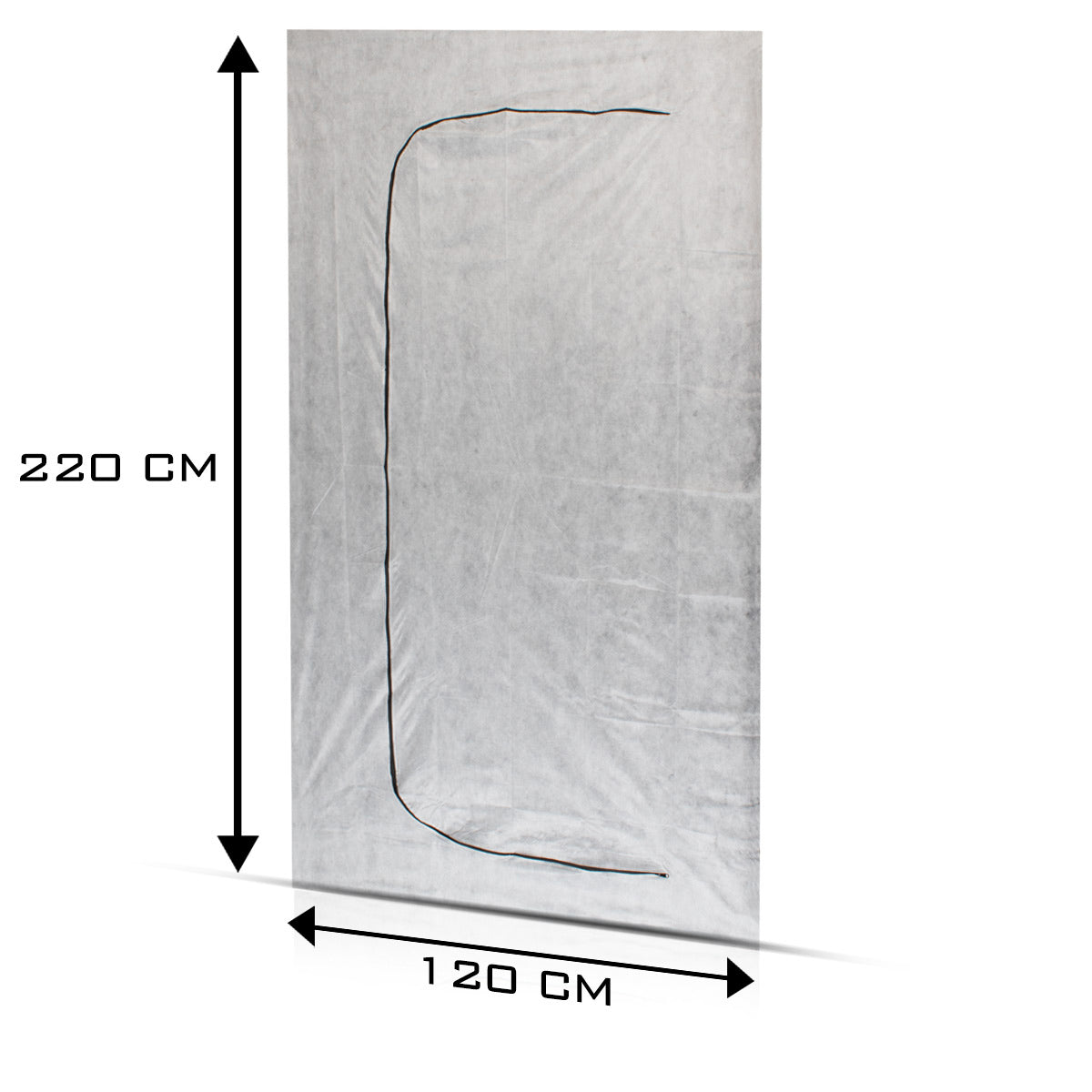 Stahlwerk Staub protection door C-shape / dust door / dirt lock / dust curtain with an integrated zipper