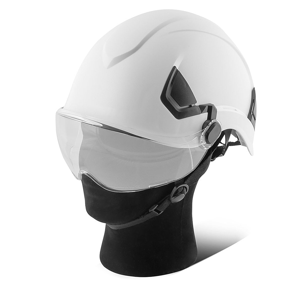 STAHLWERK SVH-100 ST Schutzhelm mit Visier EN397 EN166 Forsthelm | Sicherheitshelm | Kopfschutz | Bauhelm | Arbeitshelm mit Augenschutz | Schutzbrille | Gesichtsschutz | PSA für Agrar-, Forst- und Baugewerbe