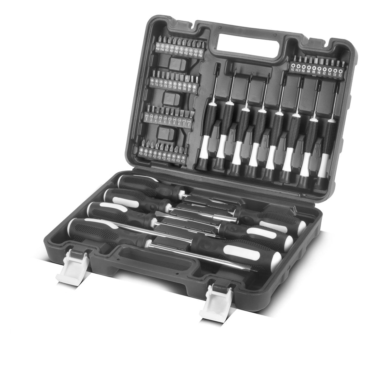 Steelworks DIY WILLER SET HTS-66 ST Tool case | Tool Box | Tool box with a 65-part tool set made of screwdrivers, bit holders and extensive bit set