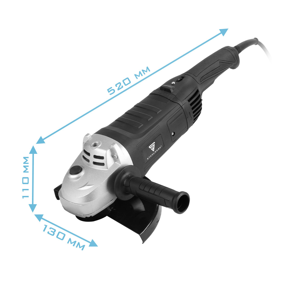 Smerigliatrice angolare in acciaio WS-2600 ST con 2.600 W e 2.800-6.500 giri / min per ⌀230 mm di rettifica e taglio dischi di smerigliatrici di separazione elettrica | Cutter di separazione | Macchina