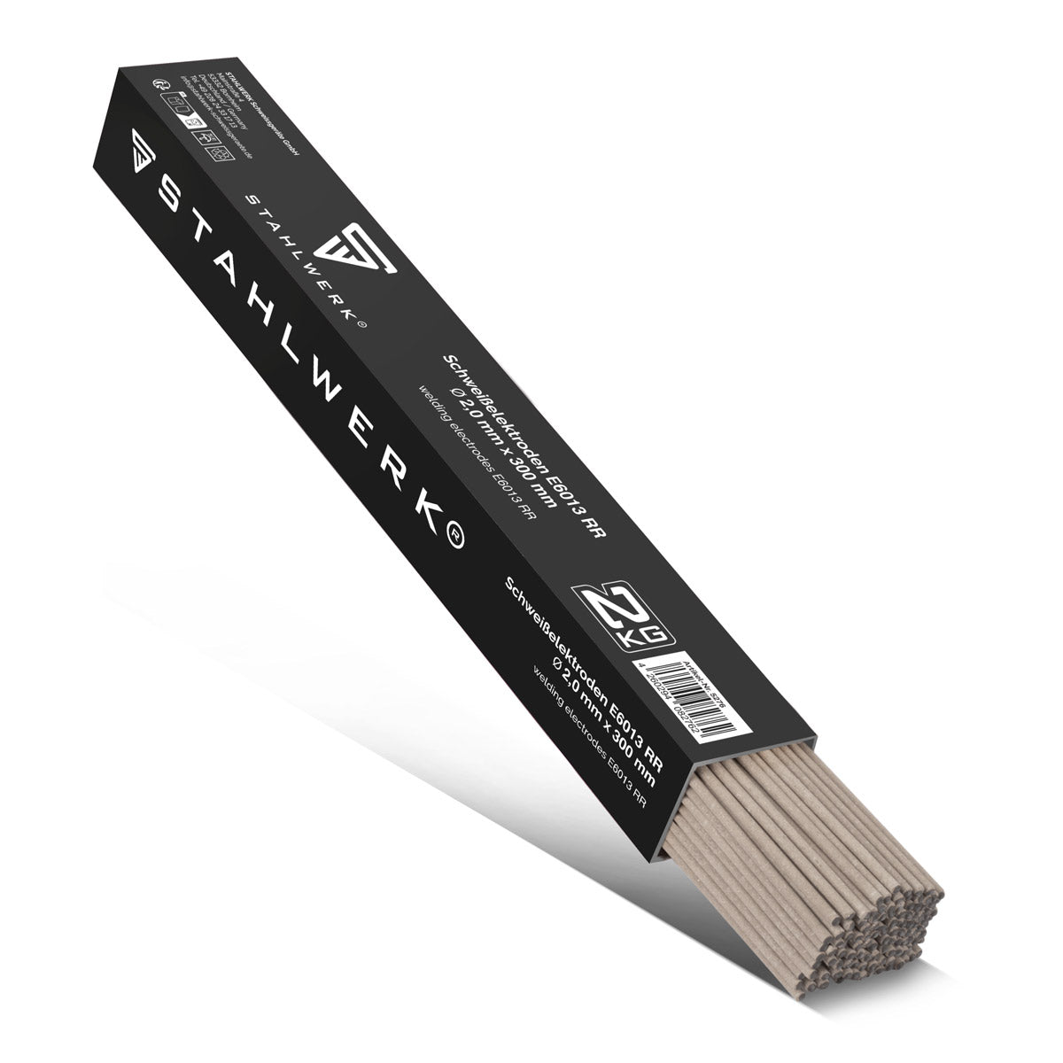 Elettrodi rivestiti STAHLWERK AWS E6013RR rivestimento rutile spesso 2 mm x 300 mm corrente di saldatura 50-70 A, elevata purezza chimica 2 kg MMA ARC