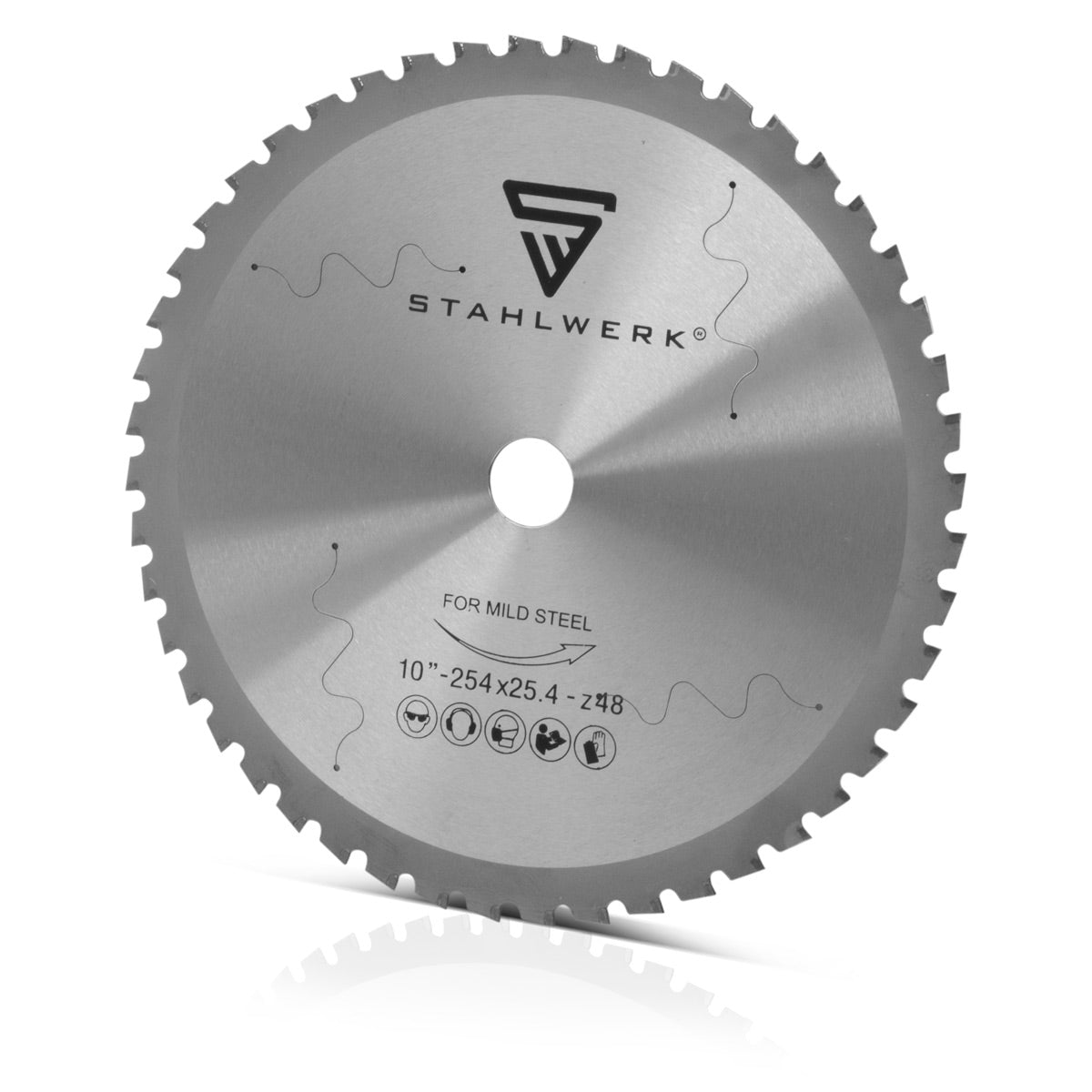 STAHLWERK Kreissägeblatt 254 x 1,9 x 1,5 x 25,4 mit 48 Zähnen Metall-Sägeblatt | Trennscheibe | Universal-Sägeblatt für Metallkreissäge | Trennsäge | Kappsäge | Gehrungssäge