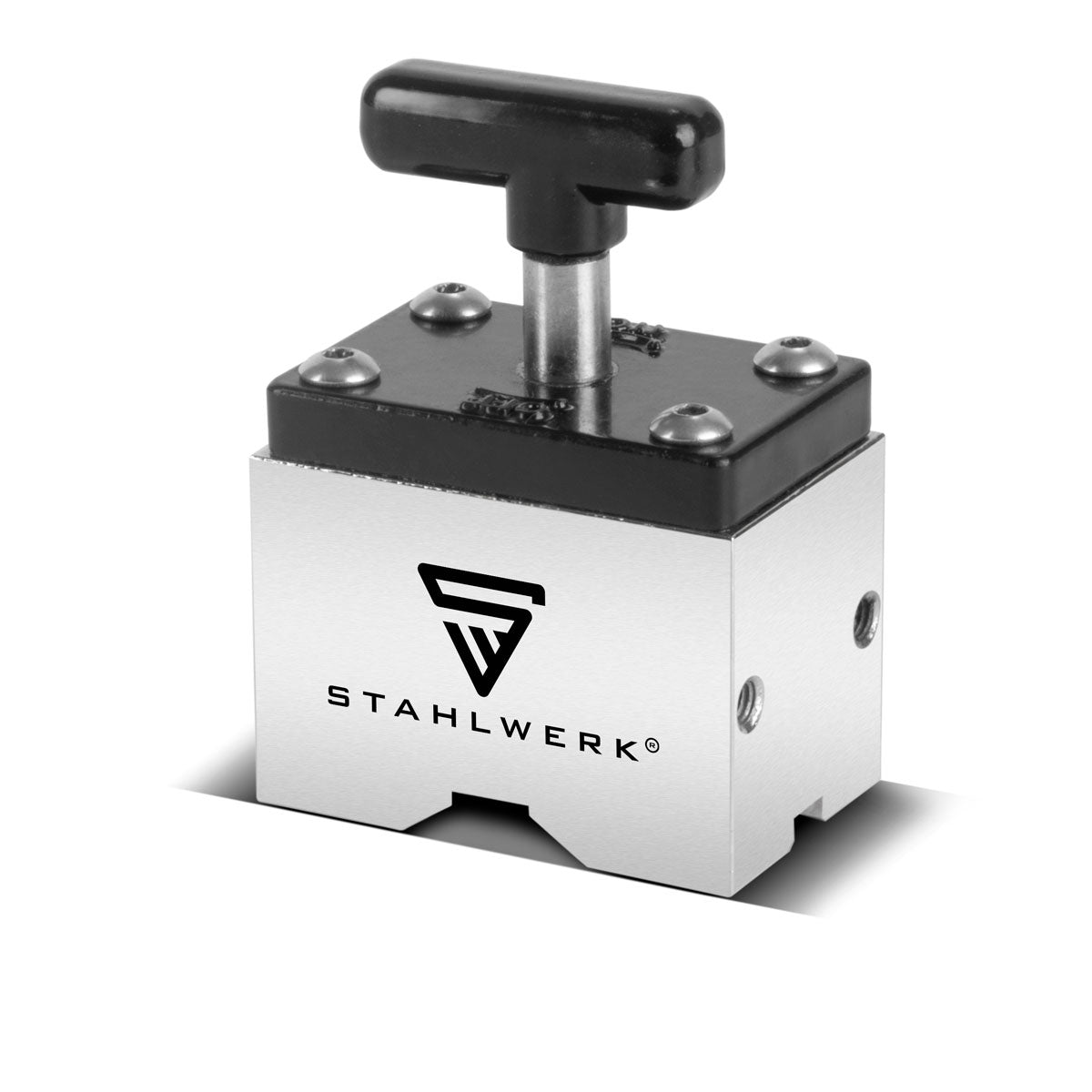 STAHLWERK Vierkant Haftmagnet | Schaltbarer Magnetblock | Flexibler Vierkant Magnet mit Ein-/Aus-Schalter und 60 kg Haftkraft