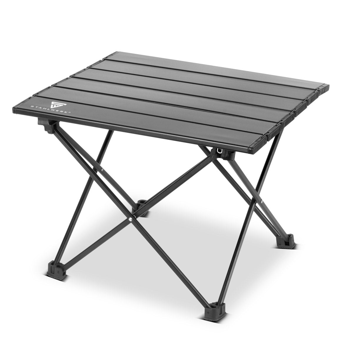 STAHLWERK Aluminium-Falttisch 40 x 34,5 x 30 cm Klapptisch | Campingtisch | Aluminiumtisch | Gartentisch | Campingmöbel | Picknicktisch