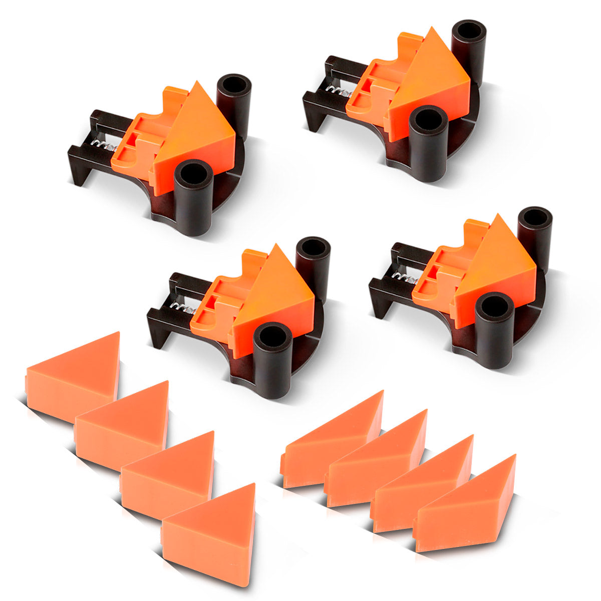 STAHLWERK Eckenspanner 4er Set 60° | 90° | 120° Winkelspanner | Winkelklemme | Winkelzwinge | Rahmenspanner | Eckklemme | Eckspanner zum Ausrichten und Fixieren