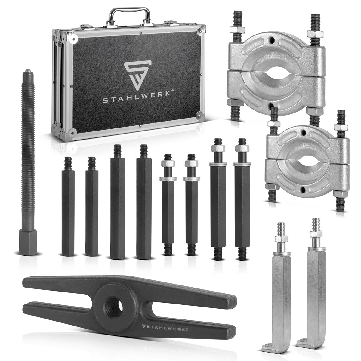 Stahlwerk Lager puller set 14-part puller sentence | Special tool for professional disassembly of indoor and outdoor bearings, gears, straps, rotors or couplings