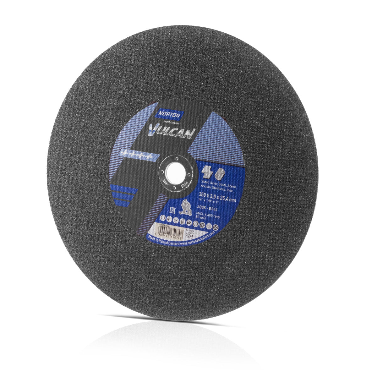 Steelworks Norton Metal kesme testereleri / metal dairesel testereler için disk evrensel-saw bıçağı 350 x 3.0 x 25.4 mm / 10 "