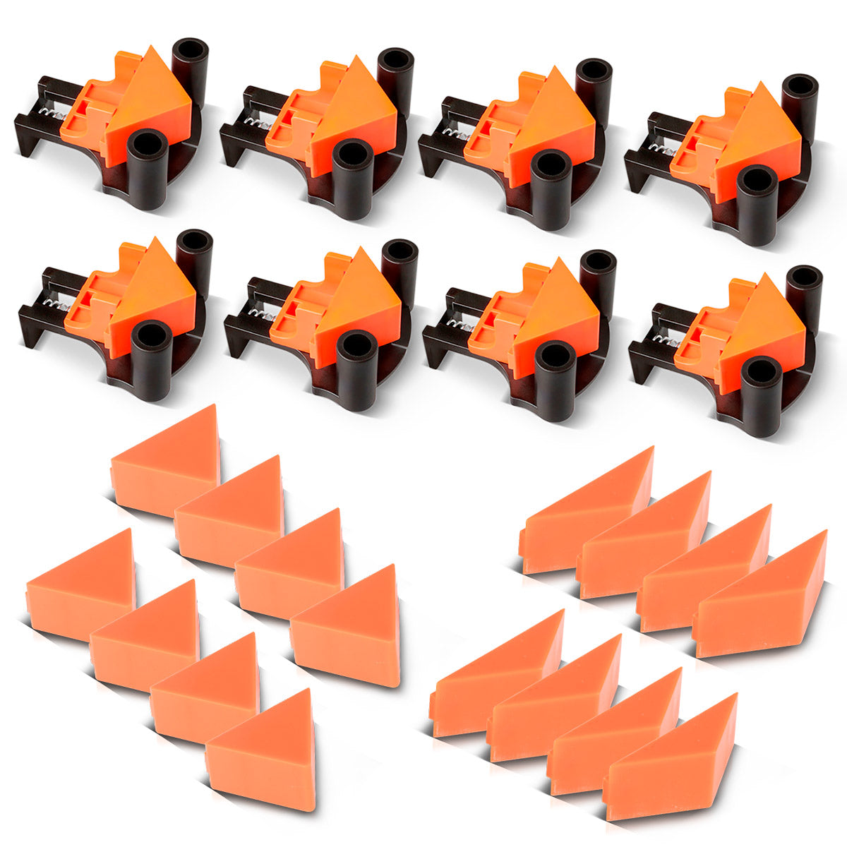 STAHLWERK Eckenspanner 8er Set 60° | 90° | 120° Winkelspanner | Winkelklemme | Winkelzwinge | Rahmenspanner | Eckklemme | Eckspanner zum Ausrichten und Fixieren