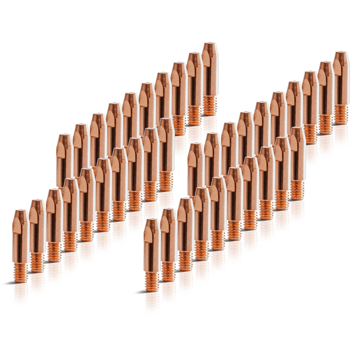 STAHLWERK Set of 40 AK25 | MB25 | KD24 | MB24 contact tips | Contact nozzles for aluminum M6x28 in 1.0 mm MIG MAG wearing parts set | Welding accessories for welding torches