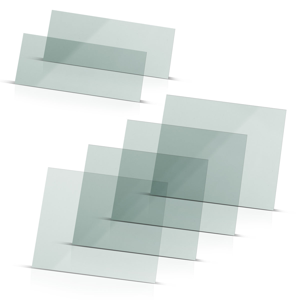 STAHLWERK Schweisshelm Vorsatzscheiben 6er Set | Ersatzgläser innen und aussen | Schweissschutzglas | Visierglas | Schutzglas nach EN ISO 16321 | Ersatzscheiben für den Vollautomatik Schweisshelm WORKER