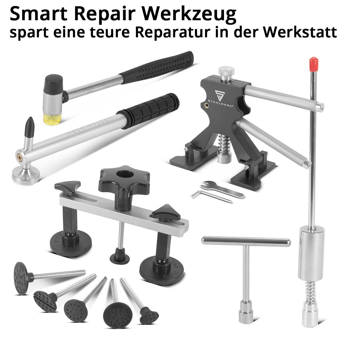 Steelwork dellen-repair set 83-part car smart repair Disprage tool | Dellenlifters for professional repairing bumps and dents