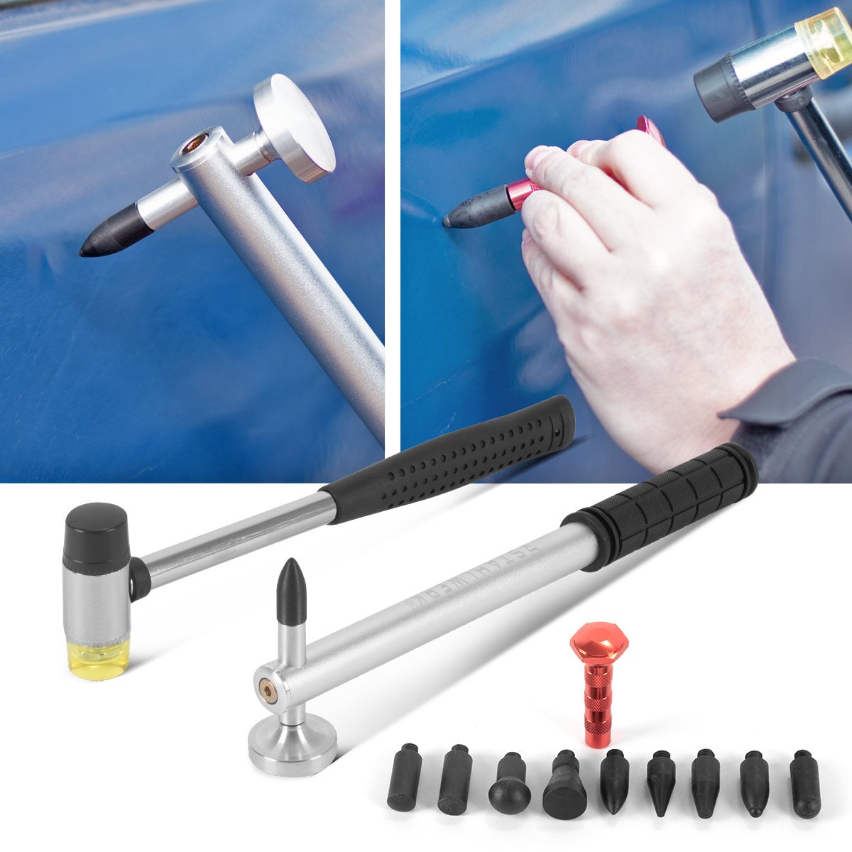 Steelwork dellen-repair set 83-part car smart repair Disprage tool | Dellenlifters for professional repairing bumps and dents