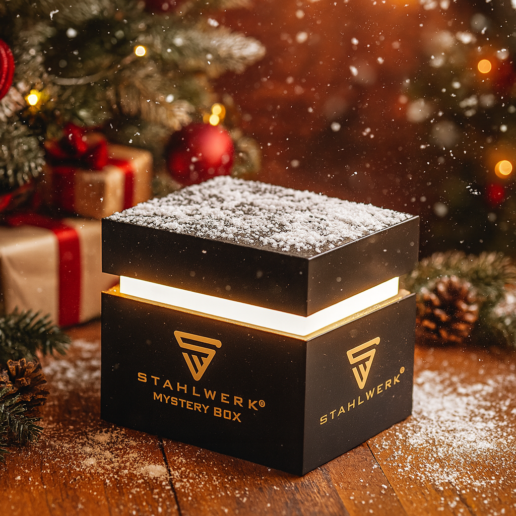 STAHLWERK Mystery Weihnachts-Box inklusive Schweissgerät - Großes Neuware-Set | Umfassende Werkzeug-Box | Surprise-Box für Handwerker | Überraschungs-Box | Warenwert CHF 840.00