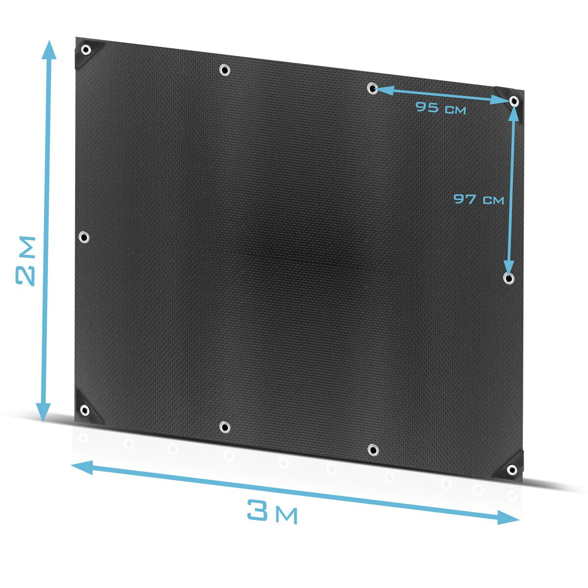 Steelworks cover tarpaulin with eyelet 2 x 3 m 260 g/m² waterproof protective tarpaulin | Tissue tarpaulin | Garden tarpaulin | Boat plan | Wood tarpaulin | Pe plane