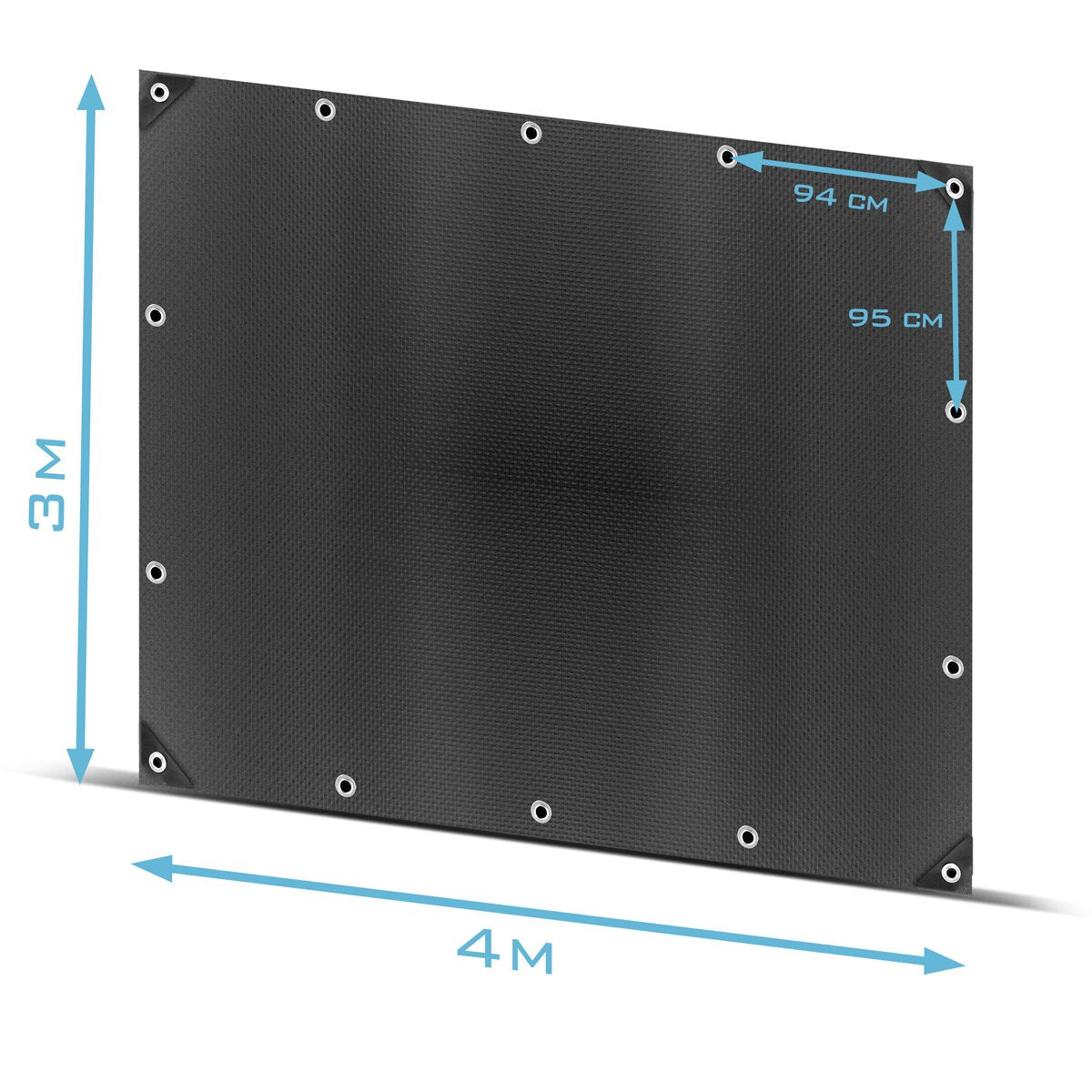 Steelworks cover tarpaulin with eyelet 3 x 4 m 260 g/m² waterproof protective tarpaulin | Tissue tarpaulin | Garden tarpaulin | Boat plan | Wood tarpaulin | Pe plane