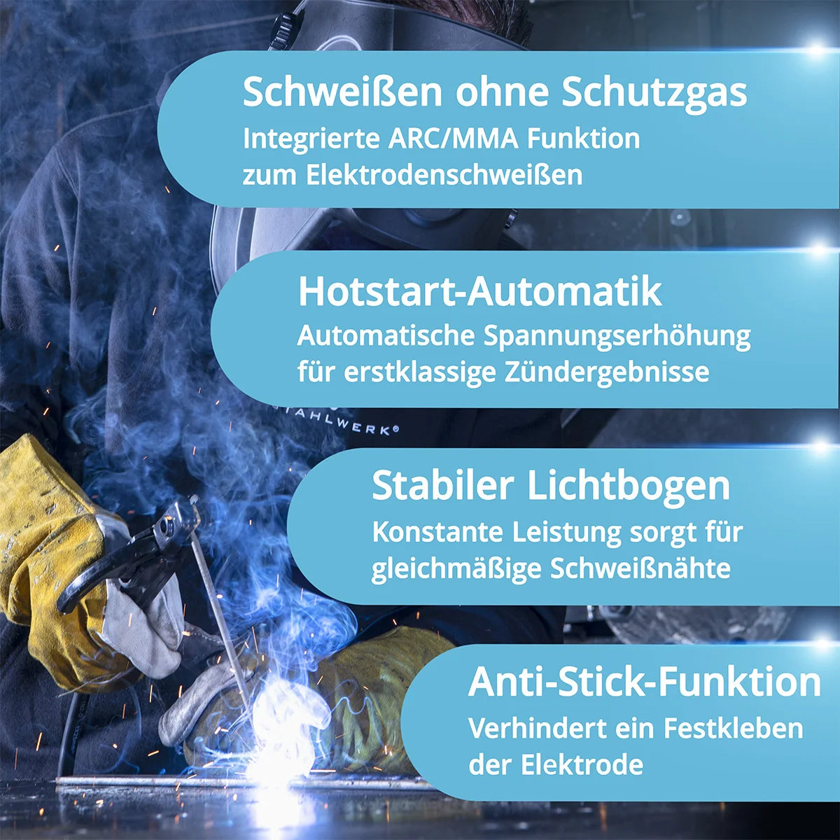 STAHLWERK Schweißgerät AC/DC WIG 315 Puls Pro – wassergekühltes 315 A Industrieschweißgerät mit 1,6 kW Wasserkühlung, AC/DC Puls, MMA/E-Hand, Spot, HF- und Lift-TIG-Zündung, digitales Display, 400 V