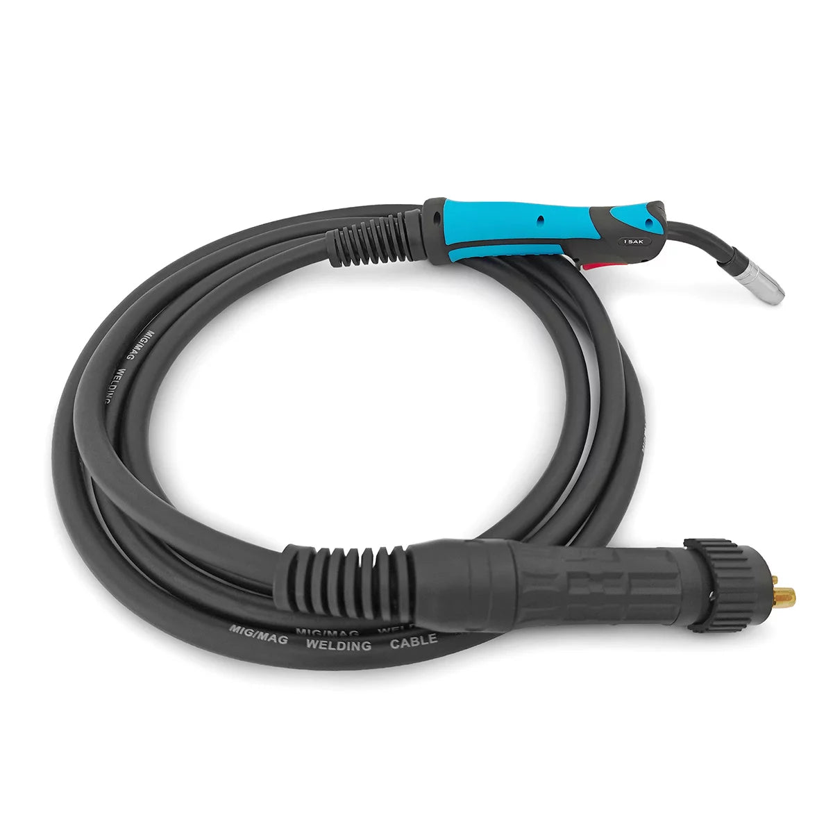 STAHLWERK AK15 Schweissbrenner inklusive 3 Meter Schlauchpaket | Profi-Schweisszubehör für MIG/MAG Schutzgas Schweissgeräte mit Eurozentralanschluss | Luftgekühlte MIG/MAG-Schweisspistole 180 Ampere