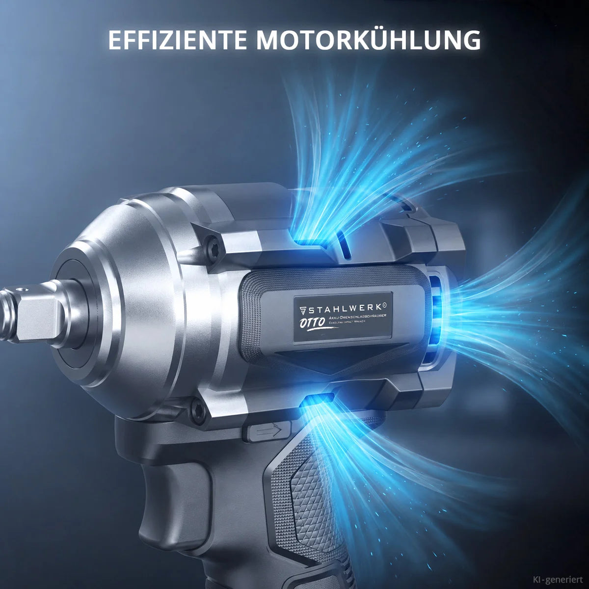 STAHLWERK Akku-Drehschlagschrauber OTTO | 20 Volt-System | 550 Nm Drehmoment | 1/2 Zoll-Werkzeugaufnahme | Akku-Schlagschrauber für Werkstatt, Montage und Kfz | Brushless