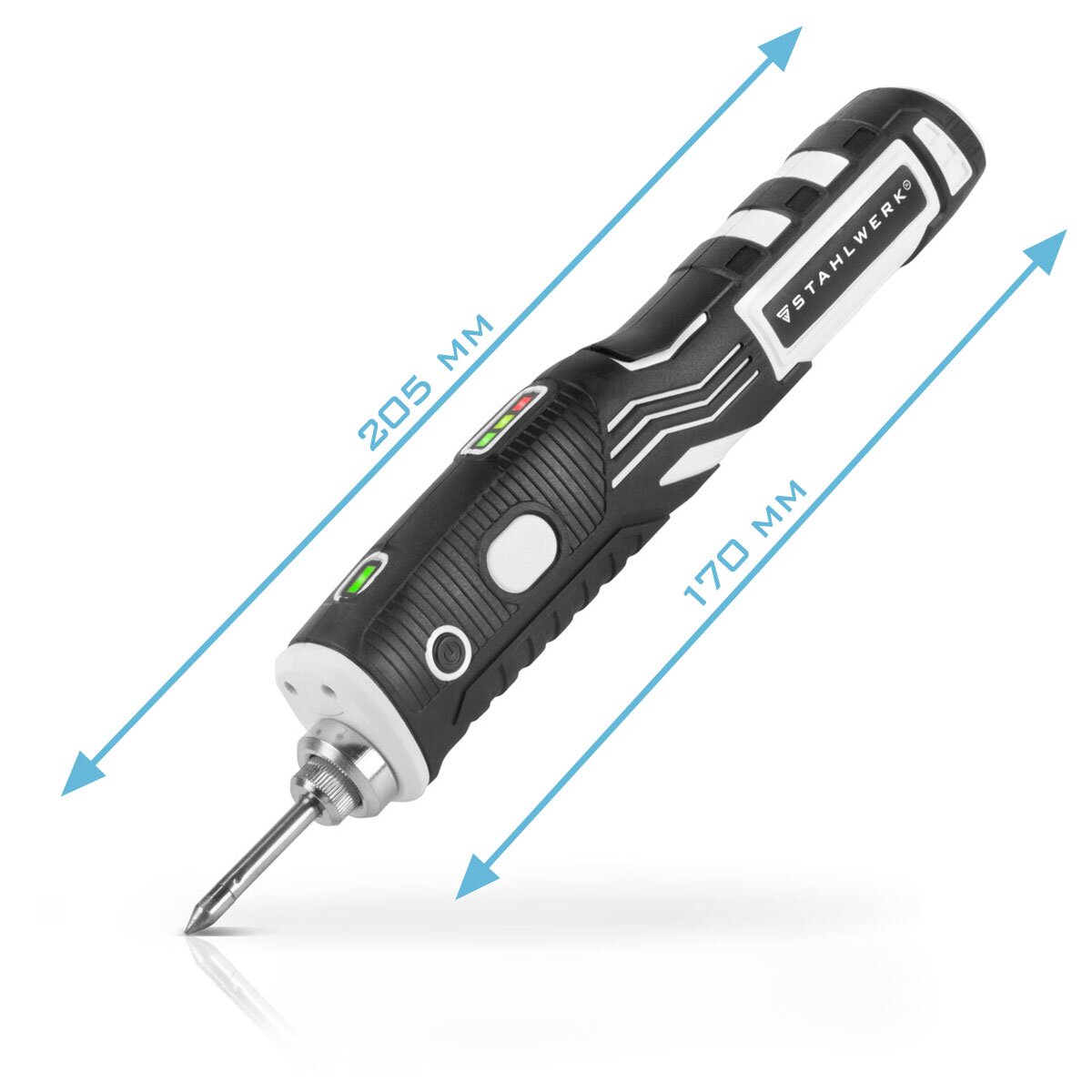 STAHLWERK Akku-Lötkolben BLK-8 ST USB-Lötgerät | Lötstation | Lötpistole mit 8 Watt Leistung und 480°C Spitzentemperatur zum Löten und Entlöten