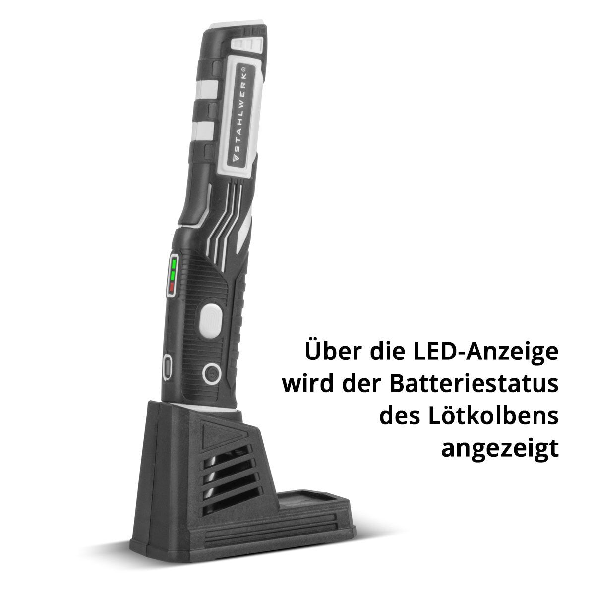 STAHLWERK Akku-Lötkolben BLK-8 ST USB-Lötgerät | Lötstation | Lötpistole mit 8 Watt Leistung und 480°C Spitzentemperatur zum Löten und Entlöten