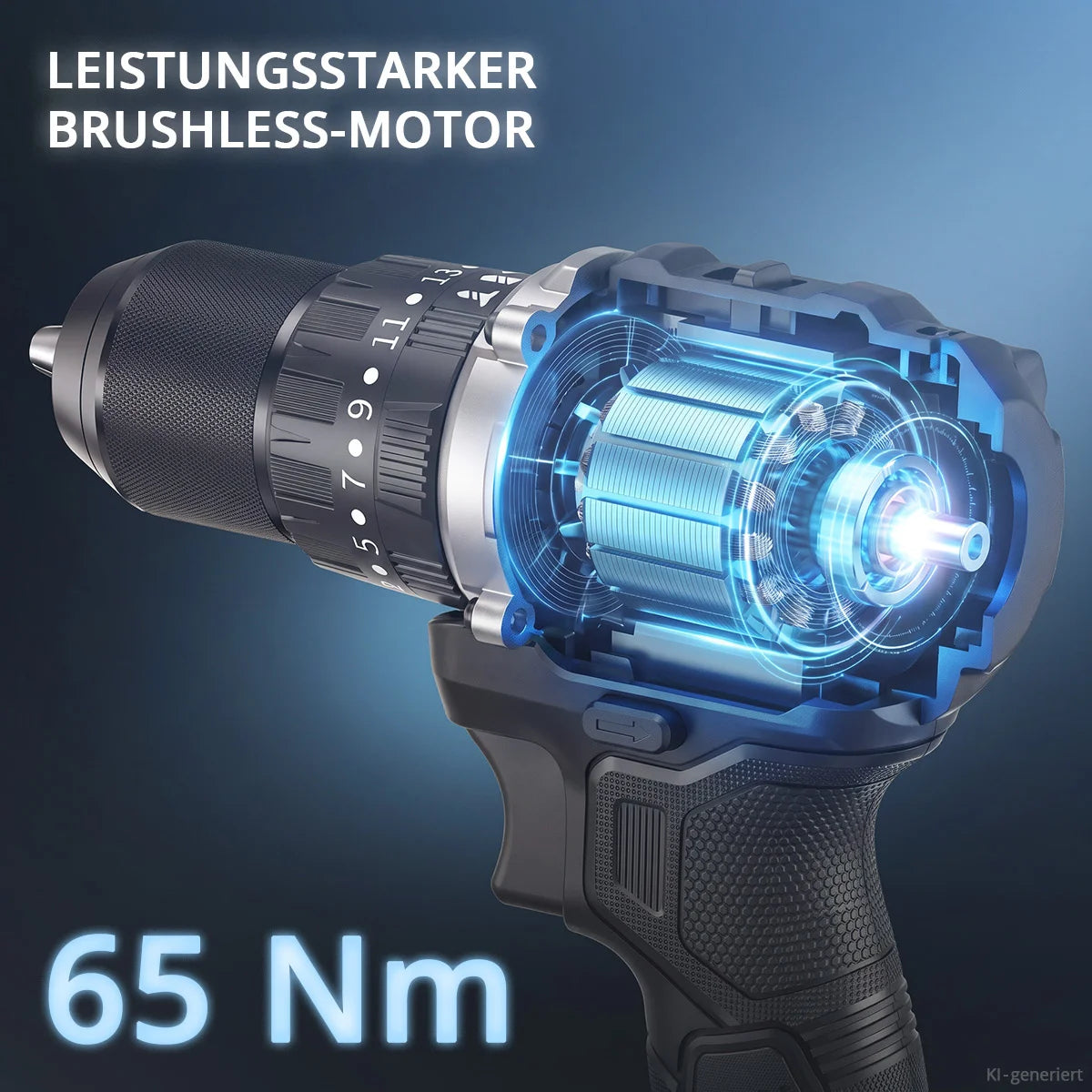 STAHLWERK Akku-Schlagbohrschrauber KALLE | Akkuschrauber | Akkubohrer | Bohrschrauber | 20 Volt-System | 65 Nm Drehmoment | 2-Gang-Getriebe | 13 mm Schnellspannbohrfutter | Brushless