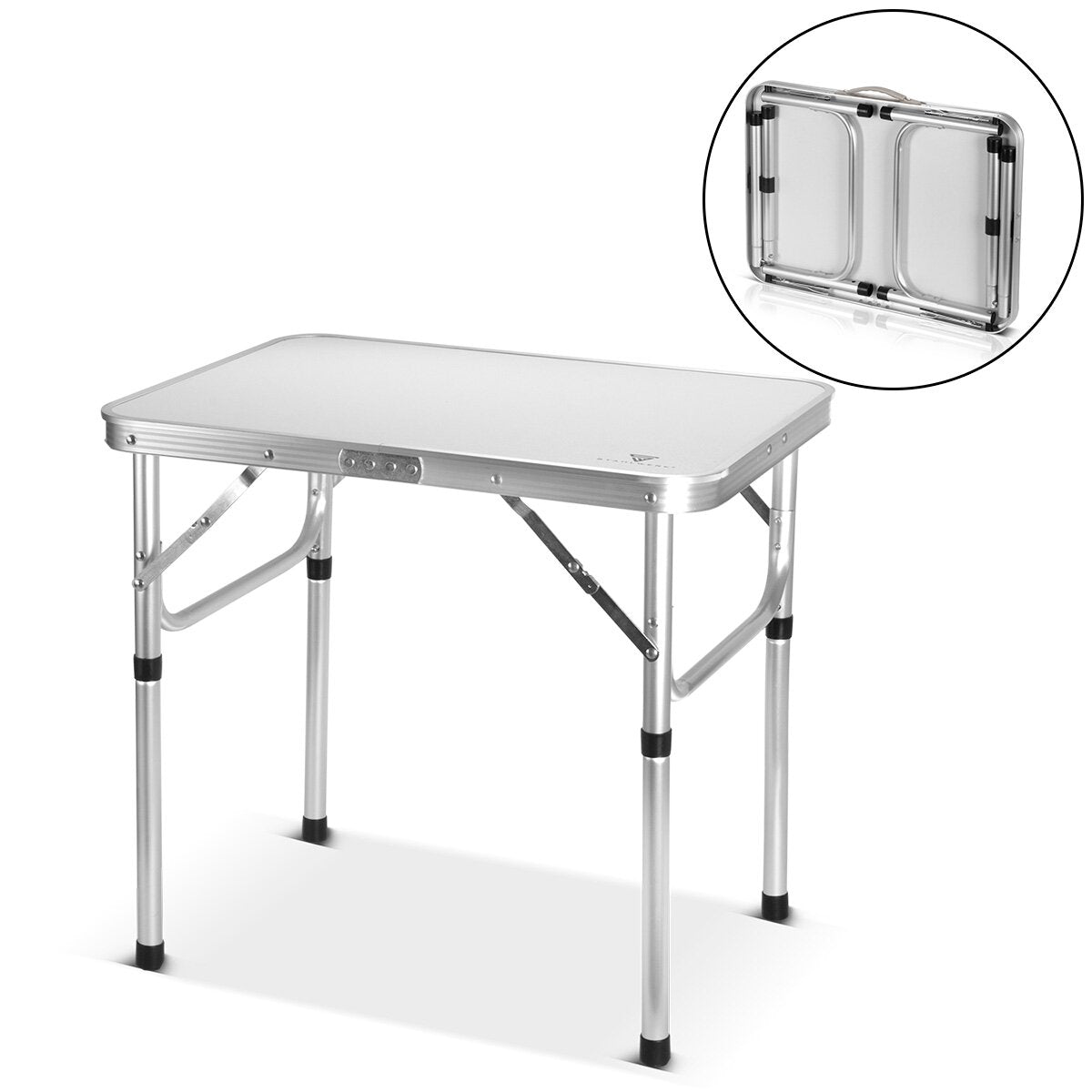 STAHLWERK Aluminium-Klapptisch 60 x 45 x 56 cm Campingtisch | Aluminiumtisch | Gartentisch | Campingmöbel | Falttisch | Picknicktisch