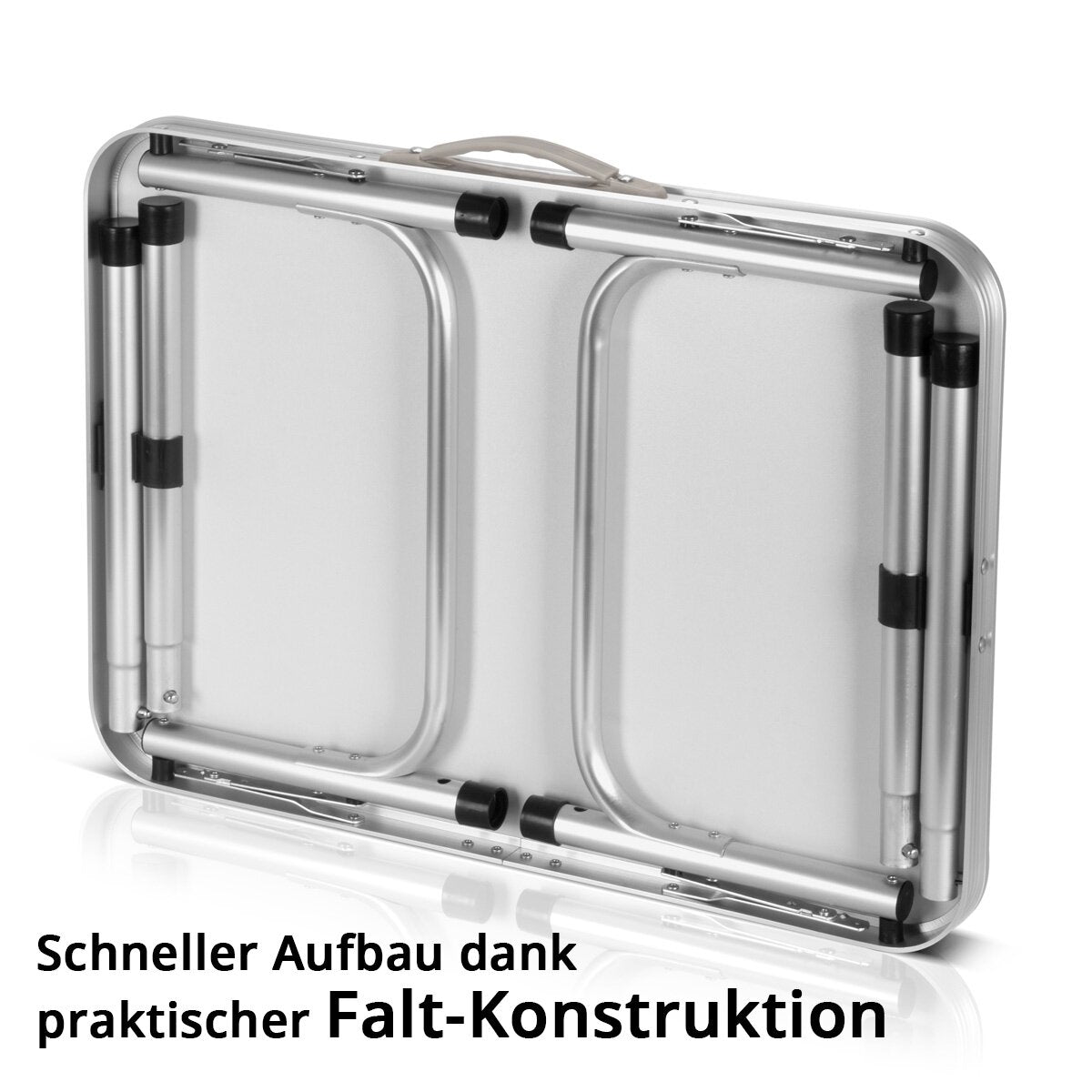 STAHLWERK Aluminium-Klapptisch 60 x 45 x 56 cm Campingtisch | Aluminiumtisch | Gartentisch | Campingmöbel | Falttisch | Picknicktisch