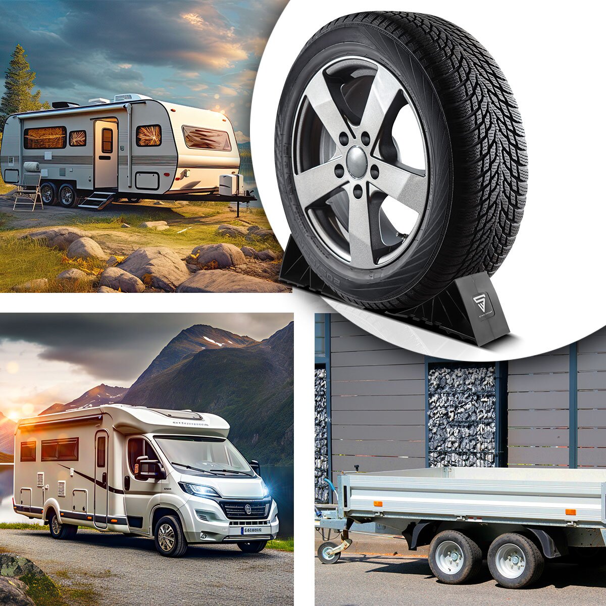 Braket ile Çelik Fabrikası GT-01 ST 2 1,5 T AXLE LOUNE FREN KAMGE KURULULUK | Hind -up | Rad Wedge | Araba römorkları, karavan, karavan veya karavan için bisiklet ped