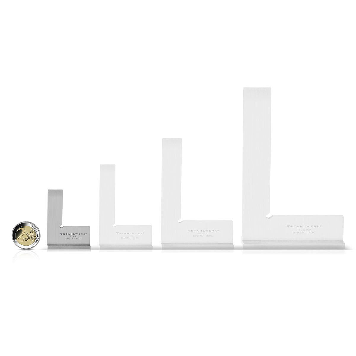 Steelwork Connection angle 90 ° 50 x 40 mm DIN 875/1 locksmith / angle stop / precision angle made of stainless steel