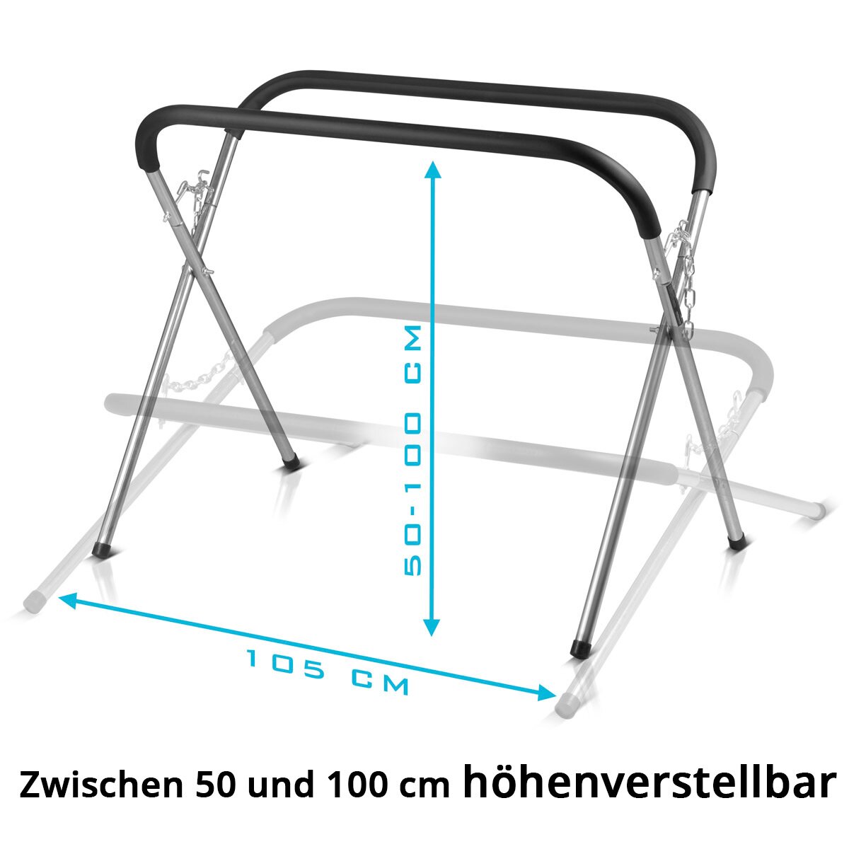 STAHLWERK Tragbarer Arbeitsständer TASP-220 ST | Windschutzscheibenständer faltbar | stabiler Reparaturständer aus Stahl mit PU-Schaumstoff | Scheibenbock | Autoreparatur | Kfz Reparatur | bis zu 220 kg Tragkraft