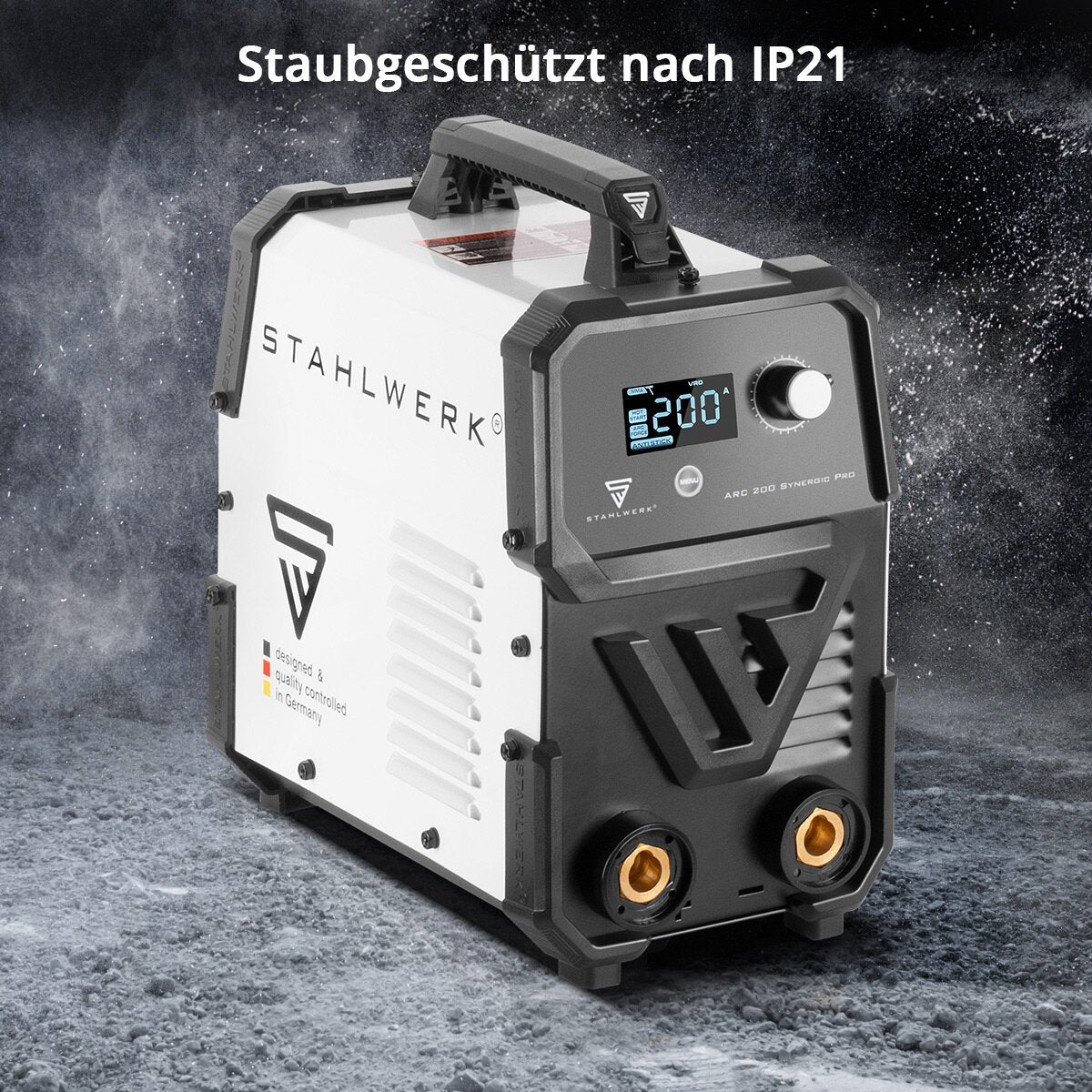 Stahlwerk ARC 200 Synergic Pro Full Equipment electrode welding device, fully syngian MMA | E-hand | Lift-Tig inverter with 200 ampere and IGBT technology