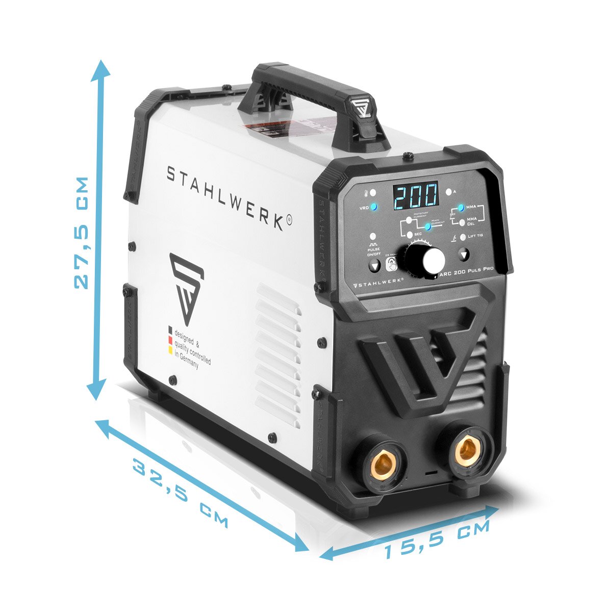 Stahlwerk ARC 200 pulse per full equipment electrode welding device, compact MMA | E-hand | Lift-Tig inverter with 200 amps, IGBT technology and pulse function